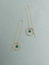 Load image into Gallery viewer, Orbit String Earring - Green Jade