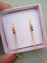 Load image into Gallery viewer, Mary Amethyst String Earring