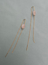 Load image into Gallery viewer, Faceted Rose Quartz Earring