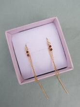 Load image into Gallery viewer, Mary Amethyst String Earring