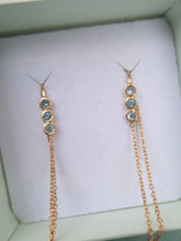 Load image into Gallery viewer, Mary Blue Topaz String Earring