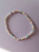 Load image into Gallery viewer, Aquamarine and Morganite Bracelet 4mm