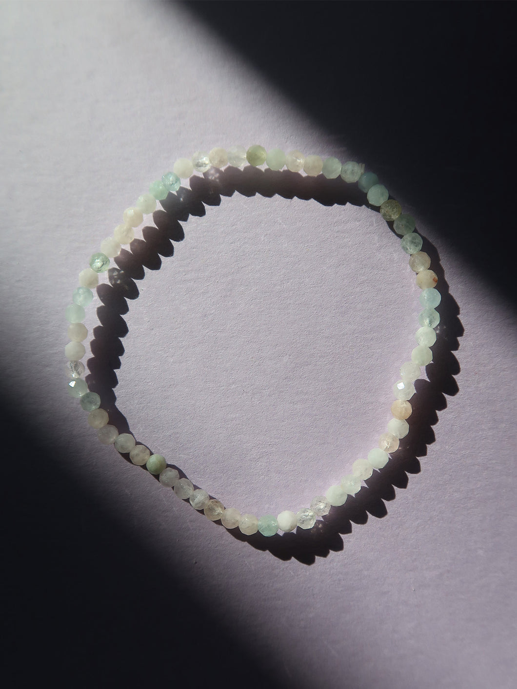 Aquamarine and Morganite Faceted Bracelet 3mm