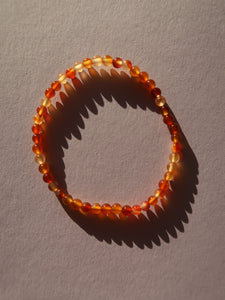 Carnelian Bracelet Ball 4mm