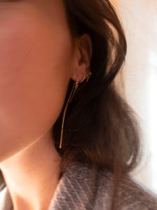 Mary Garnet String Earring